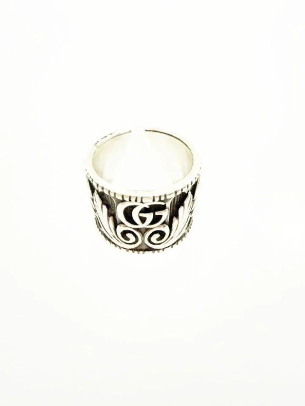 Gucci GG Leaf Ring No Silver Sterling Double Wide